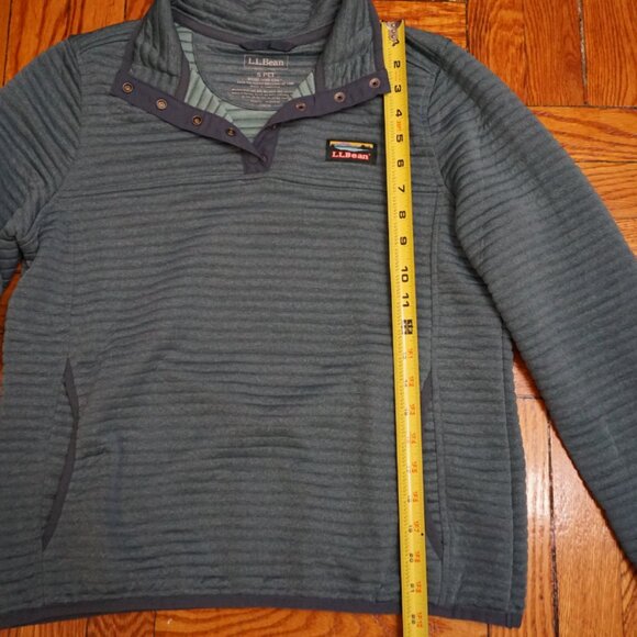 LL Bean Jacket Womens Sm Pet Airlight Knit Pullover Sweatshirt Snap Outdoor Hike - Picture 3 of 4